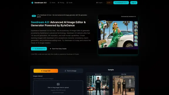 Seedream 4.0 - Éditeur d'images AI avancé
