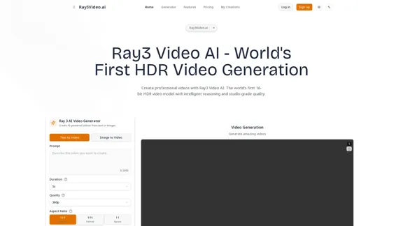 Ray3 Video AI - Generador de Video AI HDR