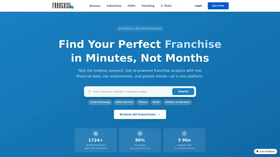 Franchise.fyi - Платформа интеллектуальной франшизы на основе ИИ