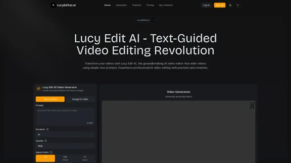 Lucy Edit AI - Éditeur vidéo IA simplifié