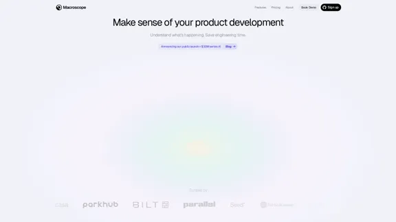 Macroscope - Analyse automatique de votre développement de produit