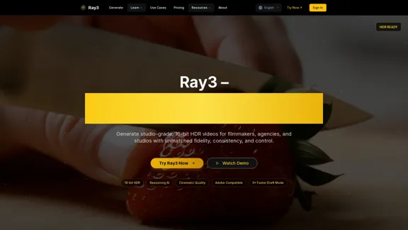 Ray3 - 16ビットHDRと推論を備えたAIビデオモデル
