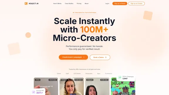 Kolect.AI - Escala con más de 100 millones de micro-creadores.