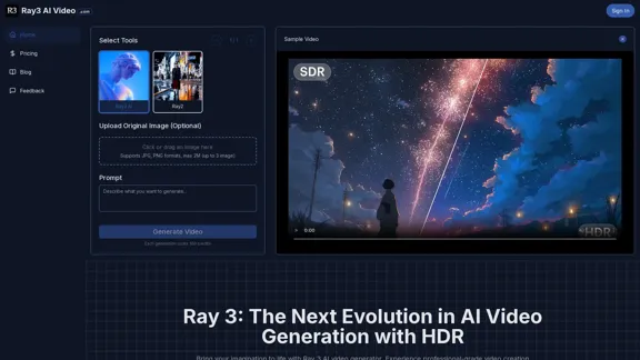Ray3 - The World's First HDR AI Video Creator