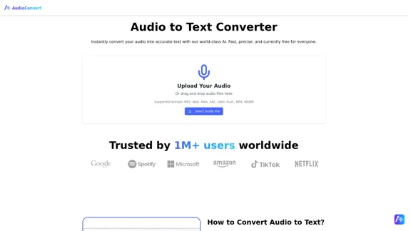 Free Audio to Text Converter - Easy AI transcription
