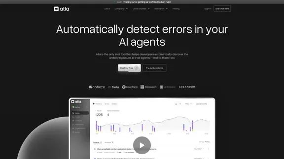 Atla AI - The layer for assessing and enhancing AI agents.