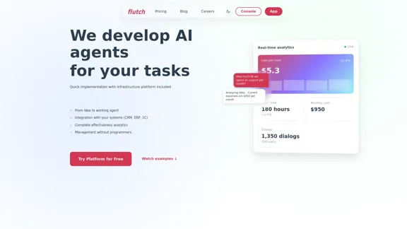 Flutch - Development of custom AI agents for your tasks.