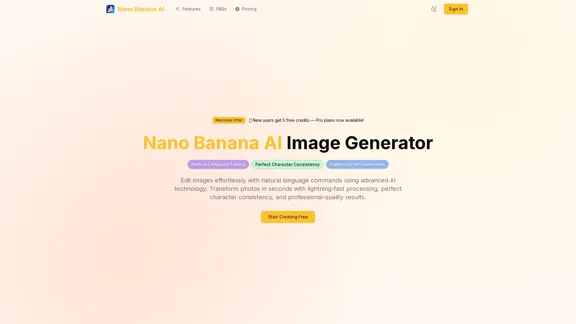 Nano Banana AI - Free Natural Language Image Editor and Creator