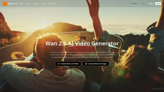Wan 2.5 AI Video Generator - cinematic creation from text to video and image to video