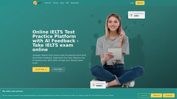 Langogh - Interaktive KI-gestützte IELTS-Mocktest-Plattform