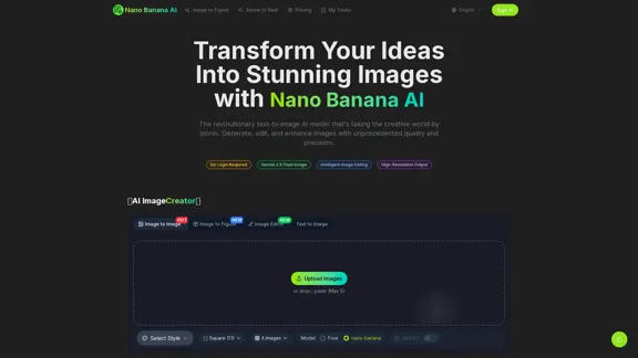 Nano Banana AI - Free Gemini 2.5 Flash Image Editor and Generator