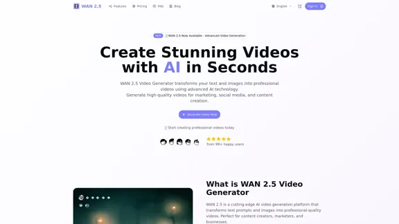 WAN 2.5 - 用于精彩内容的AI视频生成器