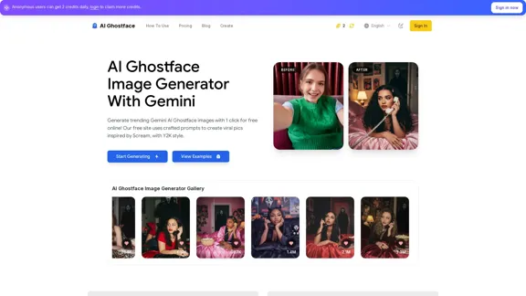 Генератор изображений AI Ghostface с Gemini - Бесплатно онлайн в стиле Y2K