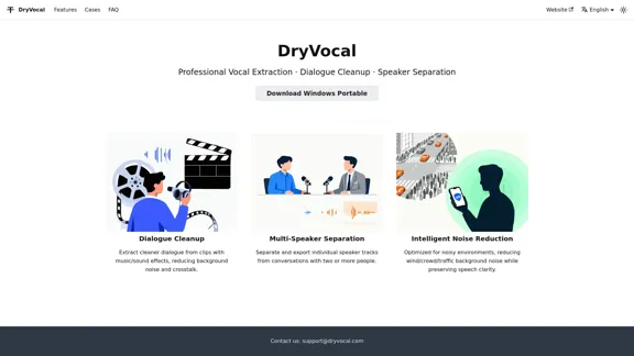 DryVocal - Professional quality vocal extraction and dialogue enhancement