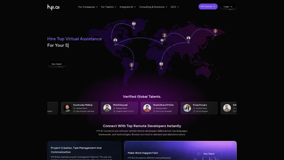 HYI.AI - Contrate Assistência Virtual, Freelance e Trabalhe de Qualquer Lugar, GenAI