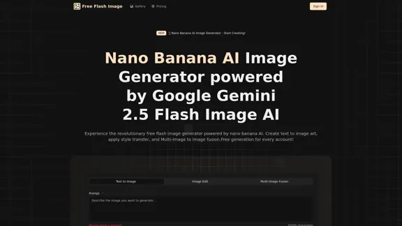 Free Flash Image - Генератор изображений на основе ИИ