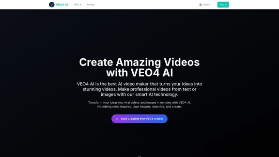 VEO4 AI Генератор Видео - Создавайте Вирусный Контент