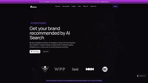 Azoma - Comprehensive Generative Engine Optimization Software for Businesses
