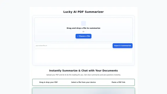 Free AI PDF Summarizer - Summarize PDFs in seconds using our free AI tool.