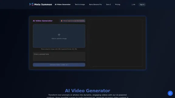 Meta Summon - Leading AI Video Creation Platform