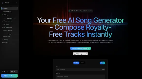 Nafy AI - The Best Free AI Music Generator