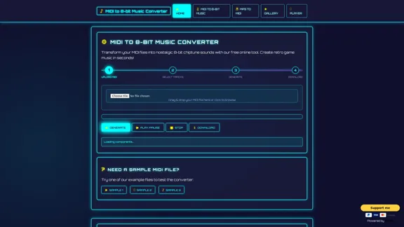 Convertisseur MIDI en musique 8 bits - Outil en ligne gratuit