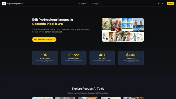 Criador de Imagens a partir de Imagens - Editor de Imagens AI Gratuito Online