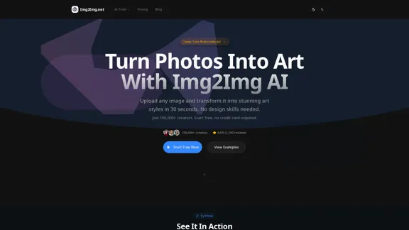 Img2Img AI - Kostenloser Online-Bild-zu-Bild-Generator
