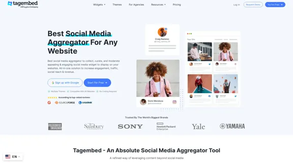 Tagembed - A free tool to gather social media content for your website.
