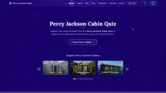 Percy Jackson Cabin Quiz - Find out where you belong at Camp Half-Blood.