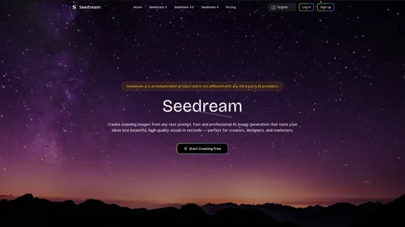 Seedream AI Image Generator | Bilder online kostenlos erstellen