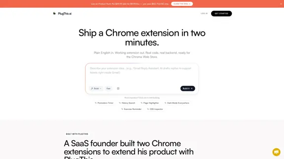 Constructor de Extensiones de Chrome - Crea Extensiones con IA en Minutos
